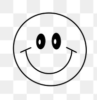 Smiling  face png retro psychedelic, transparent background
