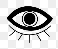 Eye png retro psychedelic, transparent background