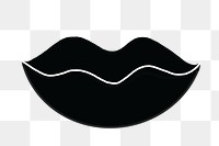 Lips png retro psychedelic, transparent background