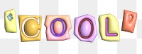 Cool png colorful 3D alphabets, transparent background