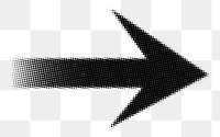 PNG Arrow halftone design, transparent background