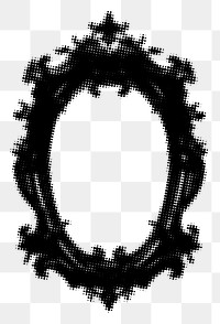 PNG Frame halftone design, transparent background