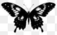 PNG Butterfly halftone design, transparent background
