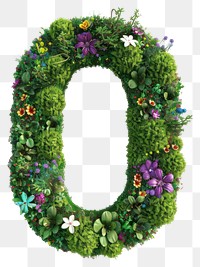 PNG  0 Number flower blossom wreath.