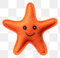 PNG Felt stickers of a single starfish animal plush toy.