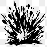 PNG Disaster silhouette stencil bonfire.