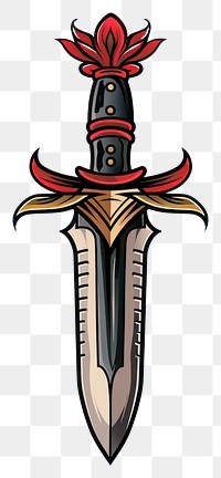 PNG Illustration of a knife weaponry dagger sword.