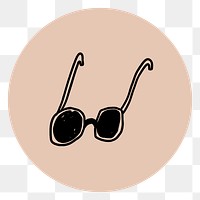 PNG sunglasses IG story cover template, transparent background