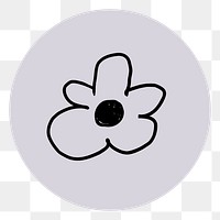 PNG flower IG story cover template, transparent background