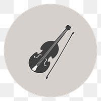 PNG violin IG story cover template, transparent background
