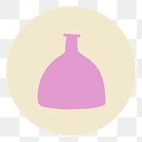 PNG pink vase IG story cover template, transparent background