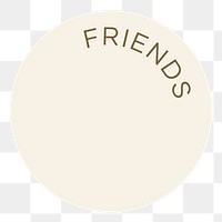 Beige friends png Instagram story highlight cover template, transparent background