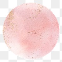 PNG aesthetic pink and gold IG story cover template, transparent background