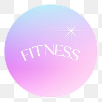 PNG fitness aura gradient  Instagram highlight cover template, transparent background