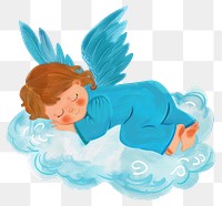 PNG Cute child angel illustration archangel dessert cream.