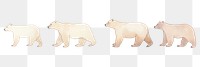 PNG Bears as divider watercolor wildlife animal mammal.