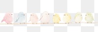 PNG Birds as divider watercolor animal finch peeps.