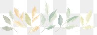 PNG Leaves as divider watercolor graphics pattern herbal.