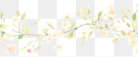 PNG Spring as divider watercolor graphics painting pattern.