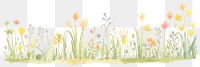 PNG Spring as divider watercolor graphics painting daffodil.