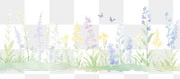 PNG Spring as divider watercolor graphics lavender outdoors.