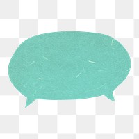 Speech bubble png cute paper cut icon, transparent background
