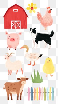 Animal Farm png cut out set