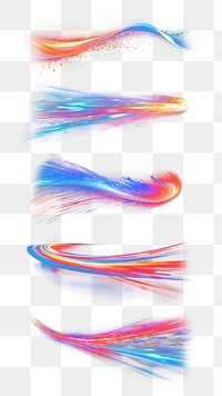 Light streak effect png cut out set