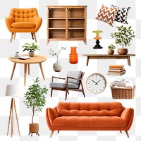 Home furniture png cut out set