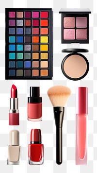 Makeup products png cut out set