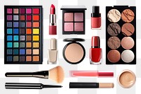 Makeup products png cut out set