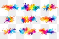 Watercolor splash png cut out set