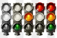 Traffic light png cut out set