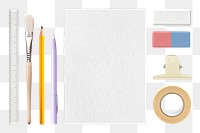 Stationary collection png cut out set