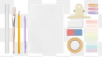 Stationary collection png cut out set