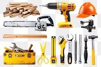 Construction tool png cut out set