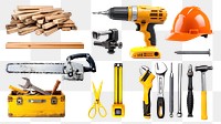 Construction tool png cut out set