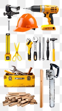 Construction tool png cut out set