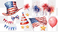 Independence day png cut out set