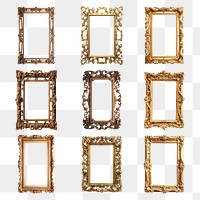 Luxury frame png cut out set