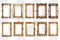 Luxury frame png cut out set