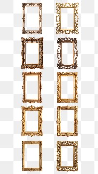 Luxury frame png cut out set