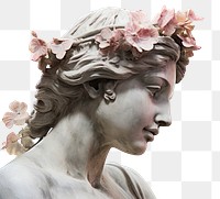 PNG Greek sculpture female with flower photography portrait wedding.