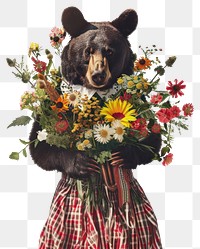 PNG A bear flower art asteraceae.