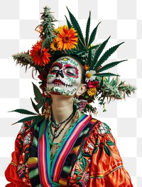 PNG Marijuana woman face carnival.