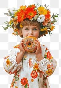 PNG A donut confectionery photography portrait.