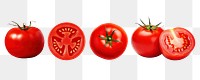Tomato png cut out element set