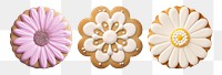 Cookie png cut out element set