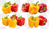 Peppers png cut out element set