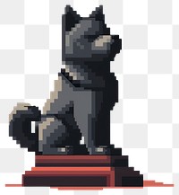 PNG Hachiko statue pixel person animal mammal.